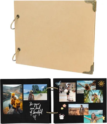 Imagen del producto de Álbum de fotos para scrapbooking, con 30 páginas, de 22 x 17 cm, ideal para la familia y ocasiones especiales