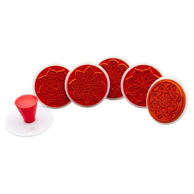Produktbild von EDUPLAY 220-036 Mandala Stempel Phantasiemotive, mehrfarbig, 6-teilig (1 Set)