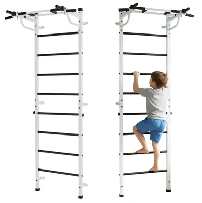 Produktbild von Metall-Sprossenwand zur Wandbefestigung  Belastbarkeit 250 kg – Kraft Light, weiß