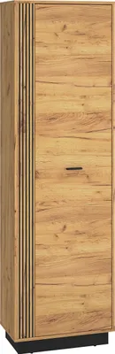 Produktbild von Marmex Möbel Garderobenschrank VASCO 01 schmaler Schrank 60 cm mit gefräßten Lamellen für den Flur
