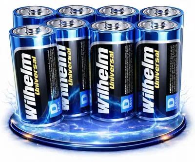 Produktbild von 8 x Mono D Universal Wilhelm Alkaline Batterien LR20 1,5V