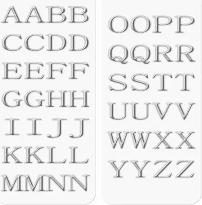 Produktbild von Celly STICKERLETTER02 Dekorativer Aufkleber Silber 52 Stück(e)