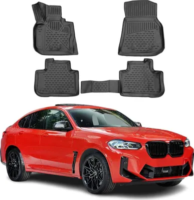 Image de OMAC 3D Tapis de sol pour BMW X4 G02 2018-2024 sur mesure en caoutchouc Noir