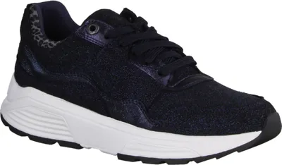 Produktbild von Xsensible Golden Gate Lady Schnürschuh Stretch-Leder Navy Fantasy, bequem - Damenschuhe Bequeme Schnürschuhe, Blau, leder (stretchleder)