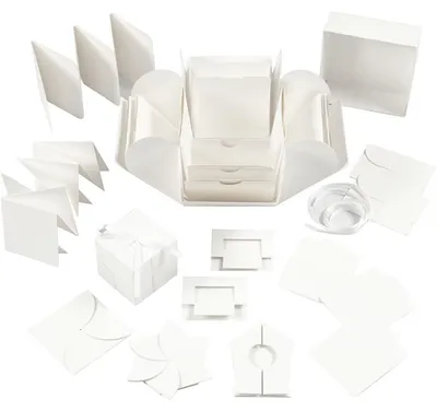 Productafbeelding van Creativ Company 25379, Cadeaukist, Wit, Effen, Karton, Voor felicitaties, 120 mm