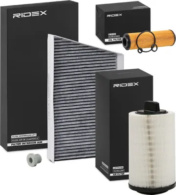 Produktbild von RIDEX Filterset Inspektionspaket Filtersatz passend für MERCEDES-BENZ C-Klasse Limousine (W203) C-Klasse T-modell (S203) CLK (C209) CLK Cabriolet