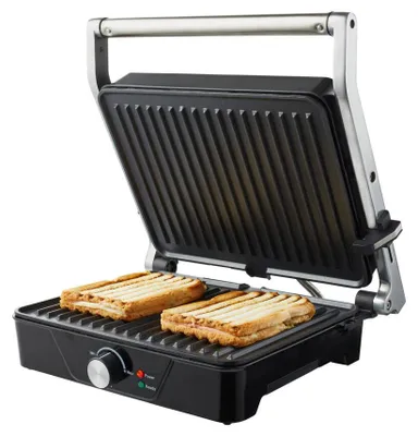 Image de Grill de table Inventum à température réglable - grande plaque de cuisson en acier inoxydable