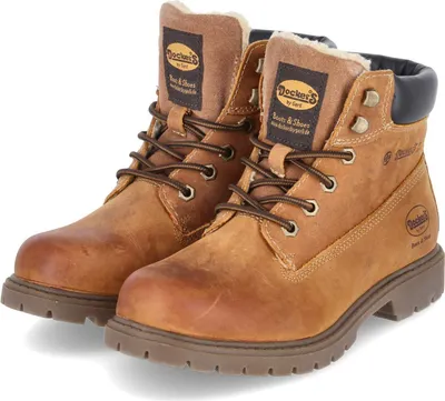 Zdjęcie produktu dla Dockers sznurowane botki damskie skórzane brązowe rozmiar: 37