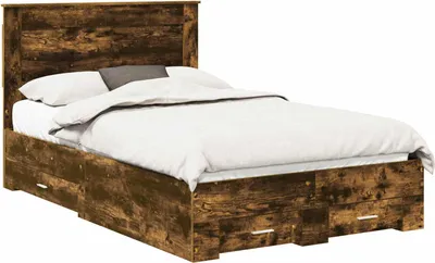 Immagine prodotto di vidaXL Struttura letto in rovere fumé 120 x 200 cm materiale a base di legno