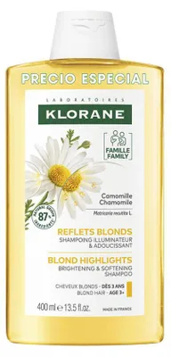Immagine prodotto di Shampoo schiarente alla camomilla per mèches bionde Klorane 400 ml