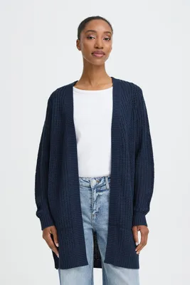 Produktbild von OXMO OXEDNA Damen Strickjacke Grobstrick Cardigan regular fit