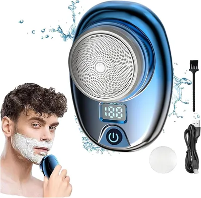 Produktbild von Mini Rasierer, Tragbarer Elektrorasierer mit Display, Elektrischer Rasierer Herren, Wasserdicht USB wiederaufladbarer Rasierer
