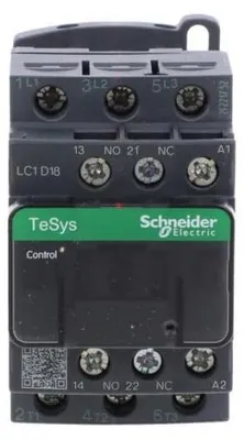 Produktbild von Leistungsschütz 3P 18A AC3 230VAC 50Hz 1NC + 1NO LC1D18P5