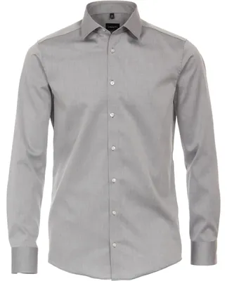 Produktbild von VENTI Herren Businesshemd 69er Langarm Kent Modern-Fit Silber 46