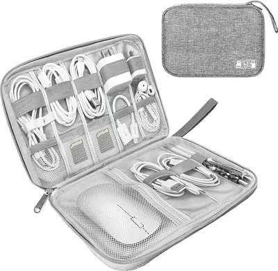Immagine prodotto di Borsa portaoggetti Accessori elettronici Organizzatore Borsa da viaggio Cartella Valigia Grigio