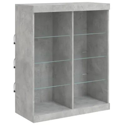 Obrázek produktu pro vidaXL Příborník s LED světly betonově šedý 81x37x100 cm