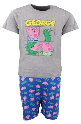 Produktbild von Peppa Pig George Kinder Jungen Pyjama – Grau / 116