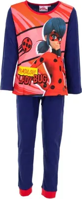 Produktbild von Miraculous Ladybug Kinder Schlafanzug Pyjama lang – Blau / 104