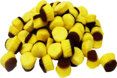 Image de Gomme de fruit Jelly Caramel Tartelette jaune marron Halal 300g