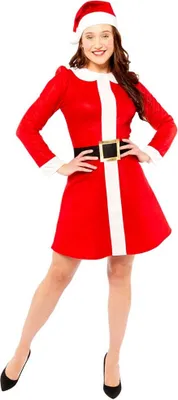 Produktbild von Weihnachtsfrau Santa Lady Damenkostüm