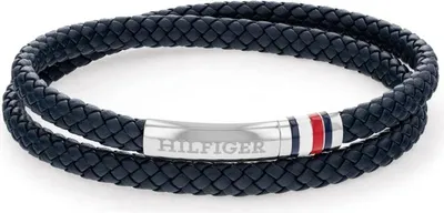 Produktbild von Dunkelblaues Lederarmband mit Stahlschließ e 2790549