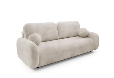 Produktbild von Schlafsofa Leo greige mit Schlaffunktion Bettkasten 220 cm Couch Stoff Cremona 3-Sitzer Modern