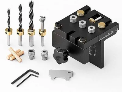 Produktbild von 6/8/10/15mm 3-in-1 Werkzeugset mit hohler Bohrspitze und Klammerverschluss für Holzbearbeitung
