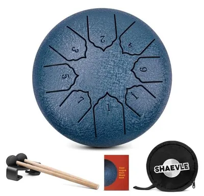 Imagen del producto de Tambor de acero "Tongdrum" de 15,2 cm, con 8 notas en Do mayor, e incluye accesorios