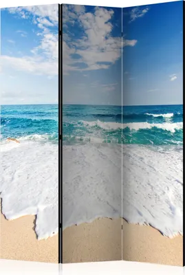Produktbild von 3-teiliger Doppelseitiger Vlies Paravent - By the sea 135x172 cm Landschaften c-B-0035-z-b