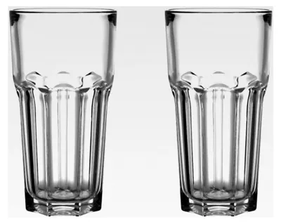 Produktbild von 2er Set Glas Pokal 65cl - Cocktail Longdrink Latte Wasser Limo - spülmaschinenfest