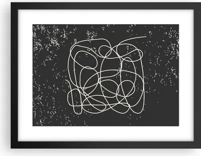 Produktbild von Gerahmtes Poster - Schwarzer Rahmen - Modern Linie Schwarz - 40x30 cm - Wand Bild - Wanddeko - Wandbilder - Kunstposter - Wandposter - Bilderrahmen - Bilder - Kunstdruck - P2BAA40x30-4649