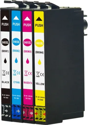 Produktbild von 1 Set kompatible Tintenpatronen 405 XL Black, Cyan, Magenta, Yellow für Epson WorkForce WF-7310 7830 7835 7840 3820 3825 4820 4825 4830