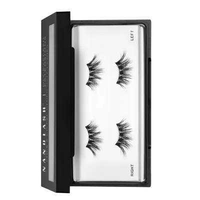 Imagen del producto de Medias pestañas preencoladas Nanolash 2 pares PURE - pestañas postizas autoadhesivas, efecto cat eye, half lashes sin pegamento adicional, DIY pestaña