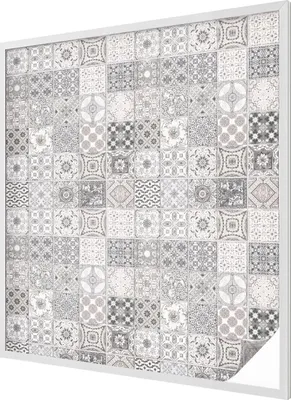 Zdjęcie produktu dla Folia witrażowa - 116x100 cm - wzór witrażowy - nieprzezroczysta dekoracyjna folia do ochrony prywatności - samoprzylepna, ochrona przed promieniowaniem UV - wzory kafelkowe