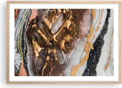 Produktbild von Gerahmtes Poster - Rahmen in heller Eiche - Abstraktion Marmor Textur - 70x50 cm - Wand Bild - Wanddeko - Wandbilder - Kunstposter - Wandposter - Bilderrahmen - Bilder - Kunstdruck - P2NAA70x50-4549