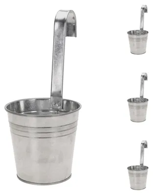 Produktbild von 4x Blumentopf zum Aufhängen Pflanzgefäß Balkontopf Hängetopf Ø13xH28cm