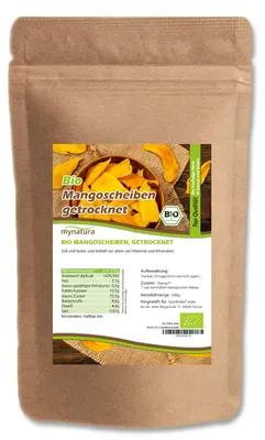 Produktbild von Mynatura getrocknete Mangoscheiben – ab 1000g - 1 Beutel