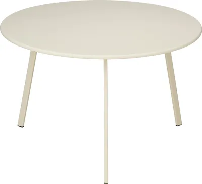 Produktbild von Mica Decorations Seatle Beistelltisch rund für Außen – Couchtisch – Auch als Plant Stands – Metall – 38 x 61 cm – Creme