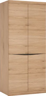 Produktbild von Kleiderschrank mit 2 Türen SANFORD-129 in Eiche hell Nb., B/H/T: ca. 86/196,5/58 cm
