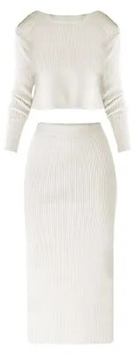 Produktbild von Elzusha – Kleid mit Ärmeln und Rock, Damenmodell, in Weiß