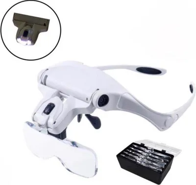 Image de Loupe pour diamants avec éclairage LED - Accessoires - Loupe de grossissement - Loupe pour bijoutiers - Loupe pour diamants avec lampe de poche