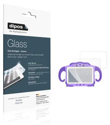 Produktbild von 2x Schutzfolie für okulaku ZIDS710 matt - Anti-Shock 9H Folie dipos Glass Kunststoffglas