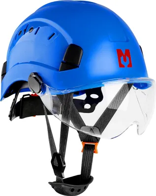 Immagine prodotto di Elmetto di sicurezza Mustbau, elmetto di sicurezza EN397 con fascia antisudore e visiera, da 53 a 63 cm Circonferenza della testa regolabile, materiale ABS resistente Per uomini Donne