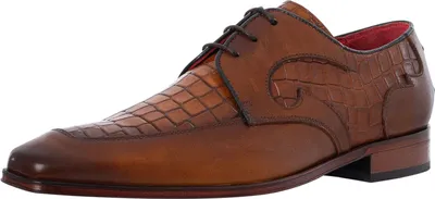 Produktbild von Jeffery West Croco-Leder-Derby-Schuhe, Braun 42 EU