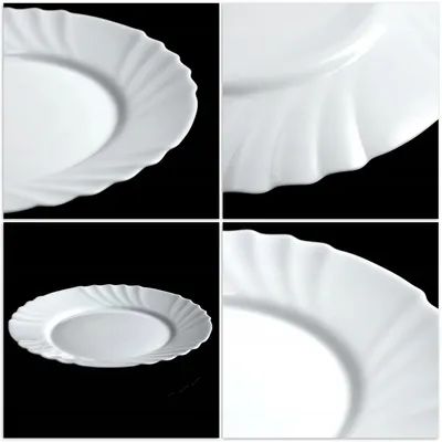 Produktbild von KADAX Dessertteller aus Glas "Carea", Kuchenteller, Salatteller, runder Frühstücksteller, 3 Stück, Weiß