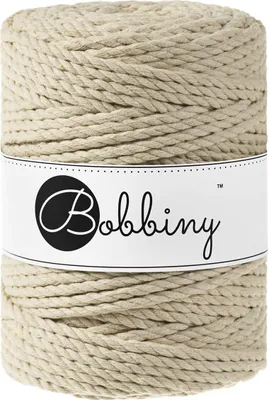 Obrázok produktu pre Bobbiny 3PLY Macramé Rope 5 mm 100 m Beige Špagát