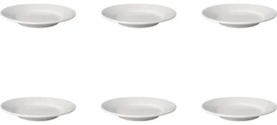 Image de 12 x assiettes à dessert, assiettes à déjeuner, porcelaine, blanc crème, Ø 18 cm, rondes