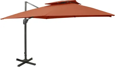 Produktbild von The Living Store Ampelschirm mit Lüftung 300x300 cm Terrakotta