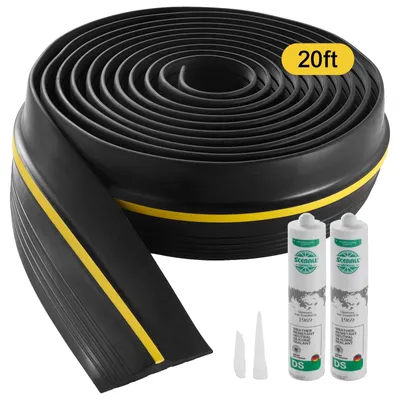 Image de Joint de seuil de porte de garage VEVOR, joint de sol de porte de garage de 20 pieds avec PVC autocollant et résistant aux intempéries