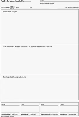 Produktbild von Ausbildungsnachweis-Block A4 28 Blatt grün Packung mit 10 Stück